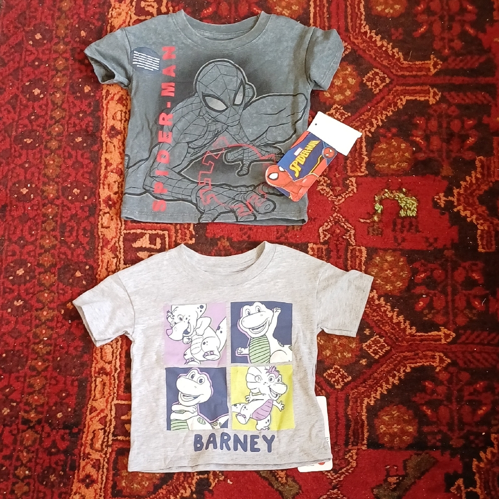 Spiderman Gray and Red Kids Shirt